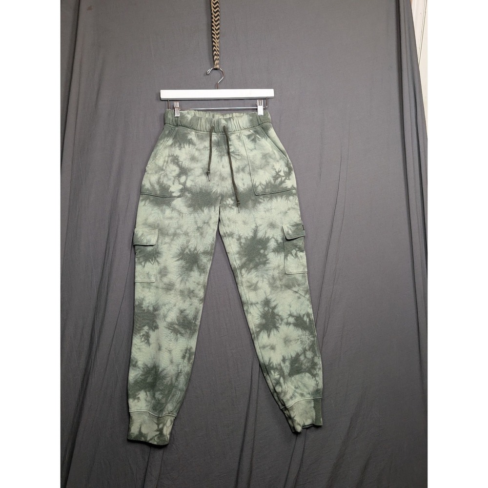 Victoria's Secret PINK green tie-dye cargo Jogger Sweatpants Size Small